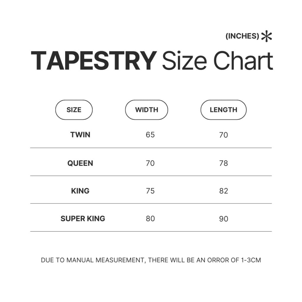 Tapestry Size Chart - YuYu Hakusho Store